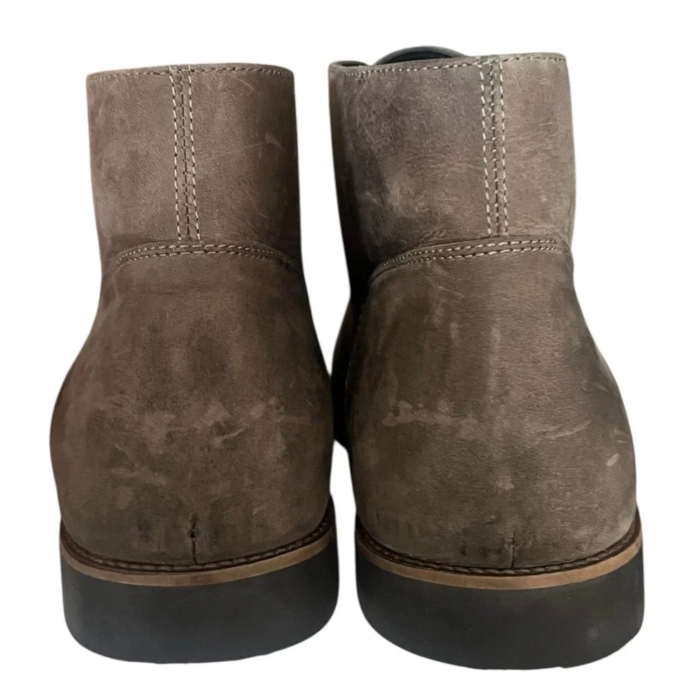Nisolo Mens Distressed Grey‎ Leather Chukka Boots Desert Boots Size 10